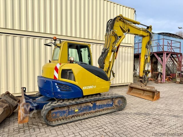 Minibagger KUBOTA KX080-4 / ZSA / 3 x Löffel / VAH / Deutsch