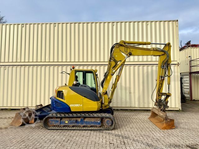 Minibagger KUBOTA KX080-4 / ZSA / 3 x Löffel / VAH / Deutsch