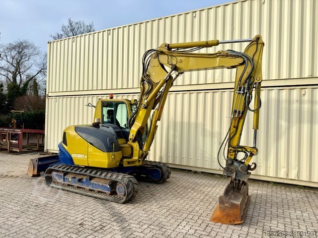 Minibagger KUBOTA KX080-4 / ZSA / 3 x Löffel / VAH / Deutsch