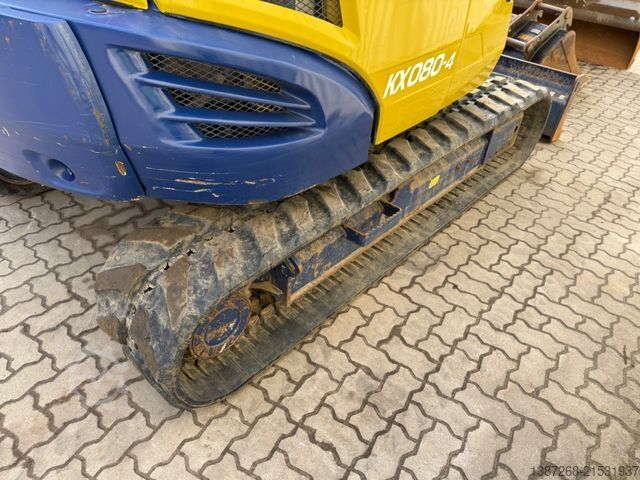 Minibagger KUBOTA KX080-4 / ZSA / 3 x Löffel / VAH / Deutsch