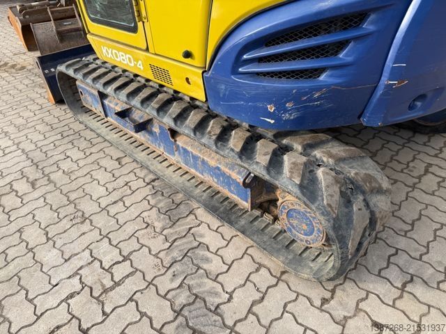 Minibagger KUBOTA KX080-4 / ZSA / 3 x Löffel / VAH / Deutsch