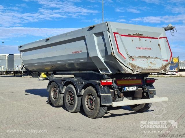 Kipper Auflieger Schwarzmüller Tipper Steel half pipe body 24m³