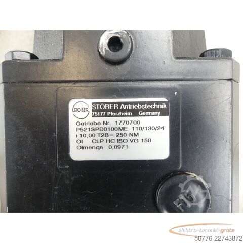 Komponente  Stöber Antriebstechnik P521SPD0100ME 110/130/24 Getriebe SN: 1770700