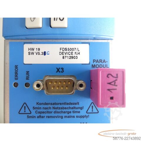 Komponente Stöber FDS50007/L Posidrive MDS5000 . 49029 Ge. Nr: 8706279 SN: 8712903