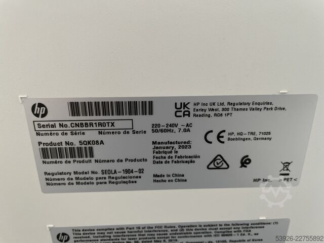 Office printer HP Color LaserJet Flow E87740 incl. Duplex only 2300 clicks
