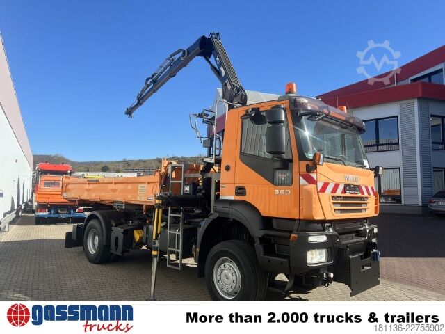 Kipper LKW Iveco Trakker AD190T36WP 4x4, Kran,