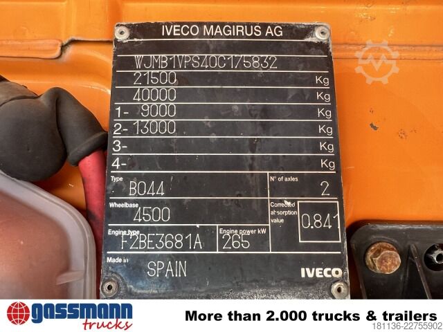 Kipper LKW Iveco Trakker AD190T36WP 4x4, Kran,