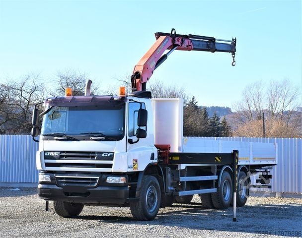 Truck mounted crane DAF CF 75.360 Pritsche 7,95 m + KRAN / FUNK * 6x4