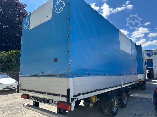 Open trailer with tarp  Müller , Andernach Tandem ,Pritsche Plane