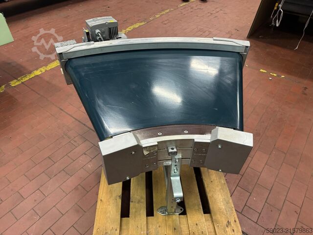 Kurvengurtförderband 45 Grad mit Antrieb Transnorm TS 1600-105-45 Grad