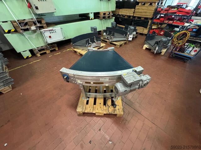 Kurvengurtförderband 45 Grad mit Antrieb Transnorm TS 1600-105-45 Grad