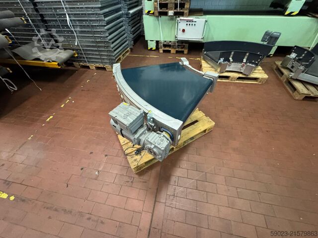 Kurvengurtförderband 45 Grad mit Antrieb Transnorm TS 1600-105-45 Grad