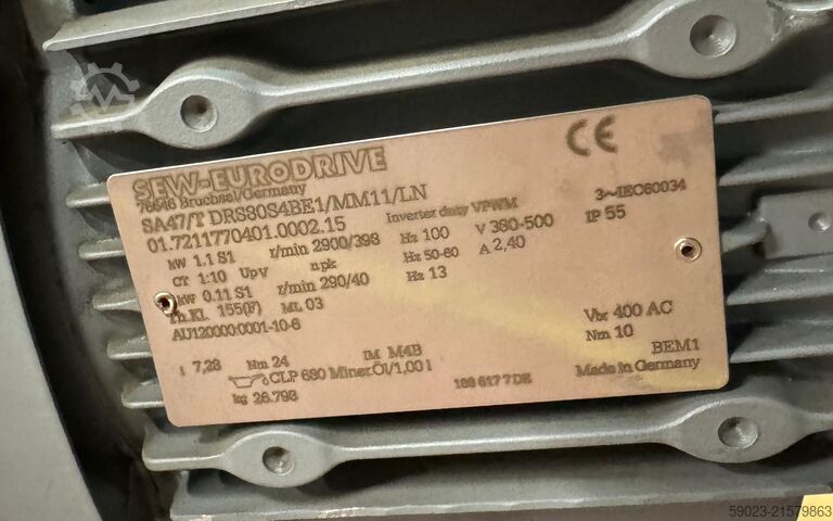 Kurvengurtförderband 45 Grad mit Antrieb Transnorm TS 1600-105-45 Grad