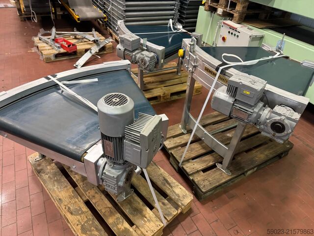 Curved belt conveyor 45 degrees with drive Transnorm TS 1600-105-45 Grad