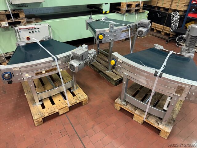 Curved belt conveyor 45 degrees with drive Transnorm TS 1600-105-45 Grad