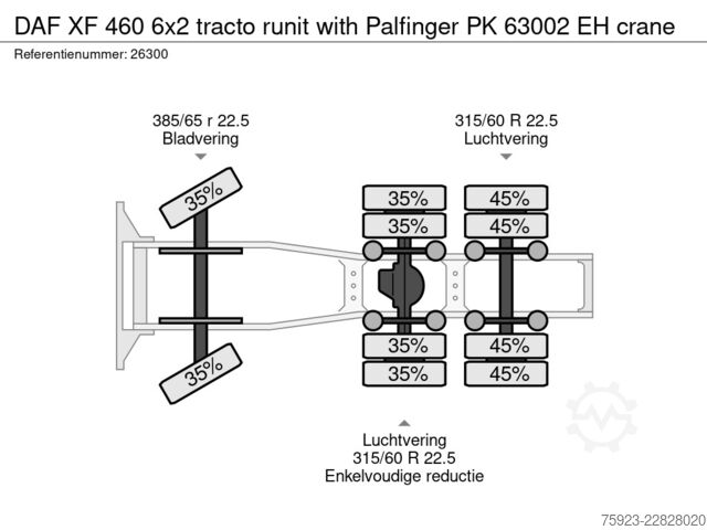 DAF XF 460 6x2 tracto runit with Palfinger PK 63002 EH crane DAF XF 460 6x2 tracto runit with Palfinger PK 63002...
