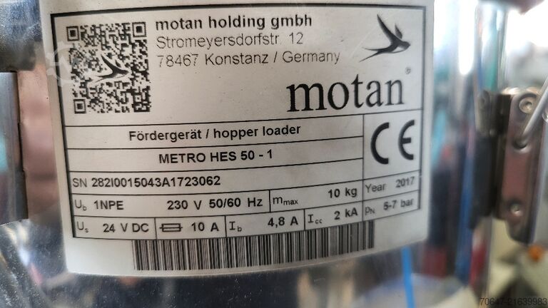 Materialfördergerät, Granulatsauger Motan METRO HES 50-1