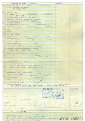 Standard tractor unit DAF XF 510 FT SSC EURO 6 - STANDKLIMA