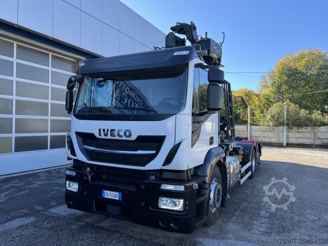 Abrollkipper mit Kran Iveco Stralis 480