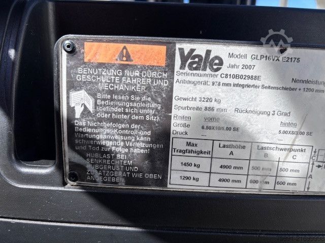 Schmalgangstapler YALE GLP 16 VX E2175