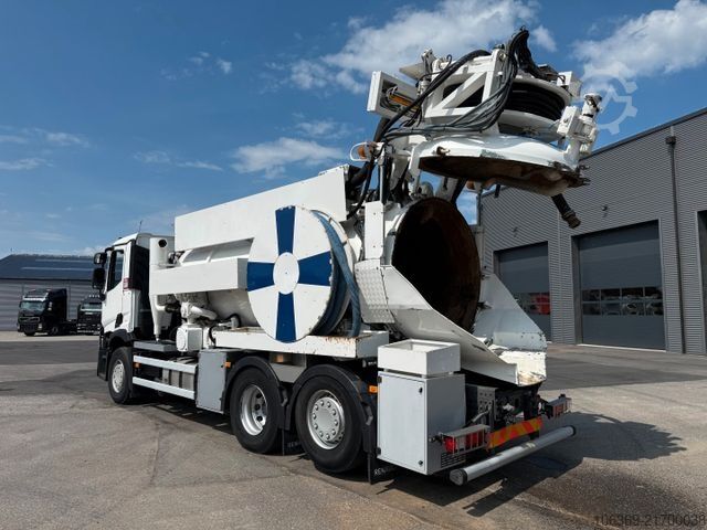 Vacuum tank truck RENAULT T430 DTI 6x2 Hvidtved Larsen SLP 10.5 ADR