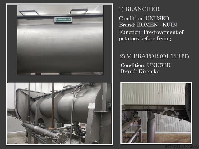 UNUSED Potato Processing & Frying Line Kiremko, Florigo, Campagnolo 