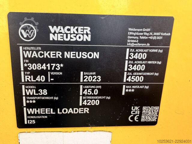 Radlader Wacker Neuson WL38