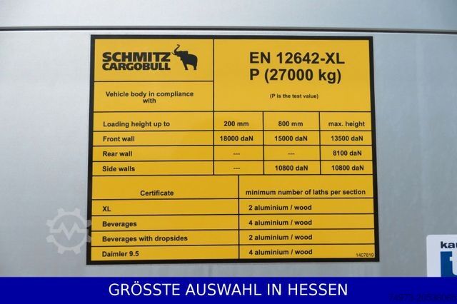 Auflieger mit Pritsche & Plane SCHMITZ CARGOBULL 2 Liftachsen RSAB LED Code XL + Getränke ¤329.-m