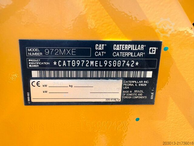 Wheel loader CATERPILLAR 972MXE Radlader MIT Schaufel 24,9 Tonnen *9096 h
