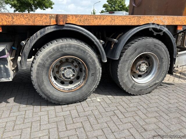 Plattformanhänger Renault Kerax 380 6x4 Full Steel / Hiab 166B-3 / Remote...