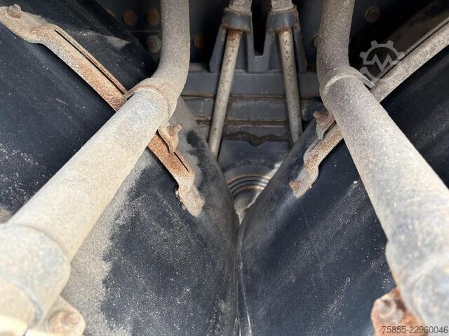 Plattformanhänger Renault Kerax 380 6x4 Full Steel / Hiab 166B-3 / Remote...