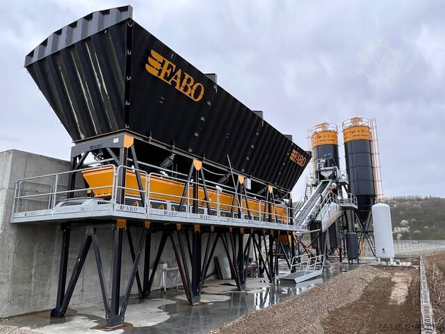 Concrete mixing plant / concrete plant FABO Concrete Batching Plant 60 M3/H Compact Concrete Batching Plant