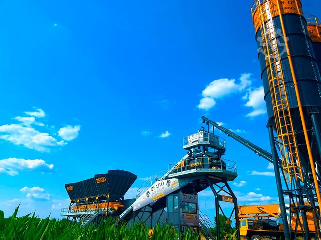Concrete mixing plant / concrete plant FABO Concrete Batching Plant 60 M3/H Compact Concrete Batching Plant