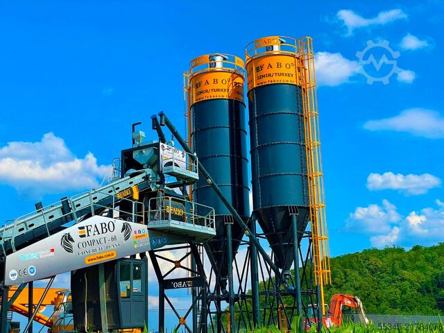 Concrete mixing plant / concrete plant FABO Concrete Batching Plant 60 M3/H Compact Concrete Batching Plant