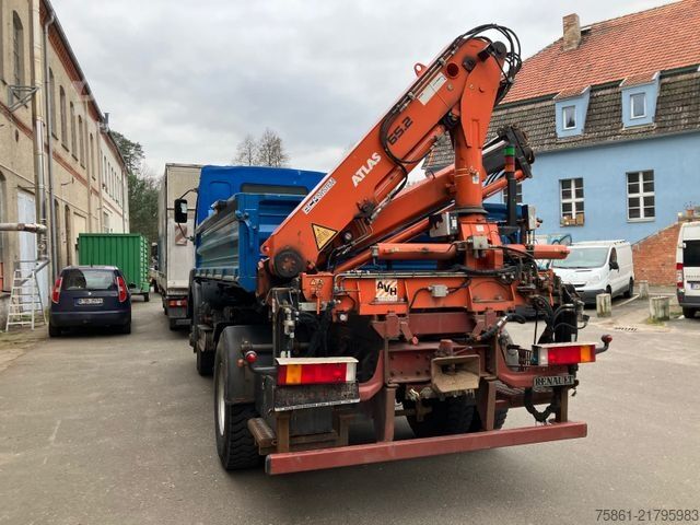 Tipper truck RENAULT Renault  260 4x4 Kipper Kran