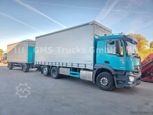Flatbed truck with tarp MERCEDES-BENZ Antos 2536 / Schiebe Plane / WENIG KM