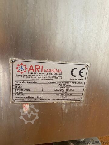 Meat mixer grinder for frozen meat Ari Maschinen DKM200