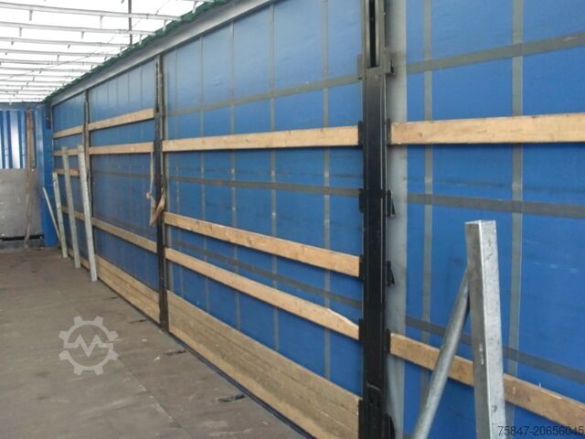 Semi-trailer with flatbed & tarpaulin Krone SDP 27 Coil 8.600 bahnverladbar