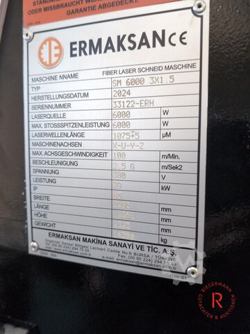 Laser cutting machine ERMAKSAN Fibermark | Fibermark SM 6000 3X1. 5 Gen-5