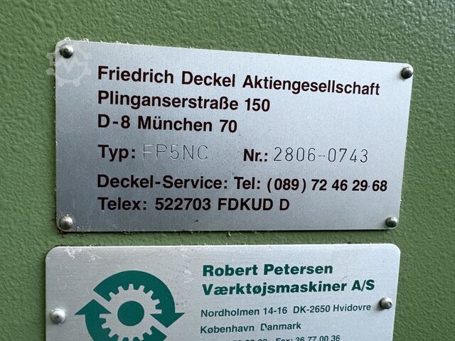 Universal milling machine DECKEL FP 5 NC