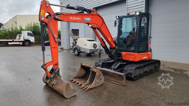 Mini Excavator  < 7t Kubota U50.5 S with 3 excavator buckets