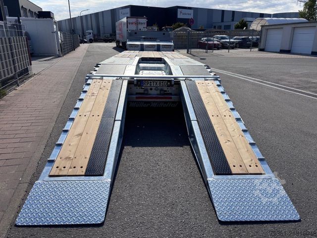 Low loader semitrailer MÜLLER-MITTELTAL Tieflader TS3-RM ML30,0 mit Radmulden Lenkachse
