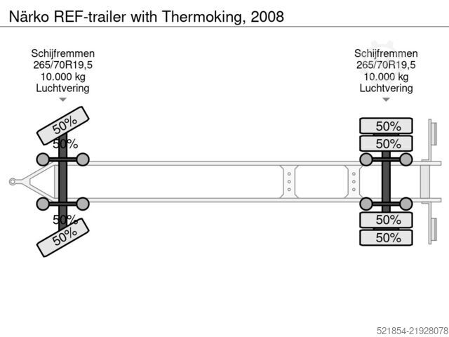 Refrigerated/frozen transport Närko REF-trailer with Thermoking, 2008