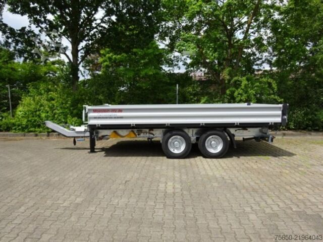 Tipper trailer Möslein TTD11 weiß  neuer Tandem 3- Seitenkipper Tieflader-- Neufahrzeug --