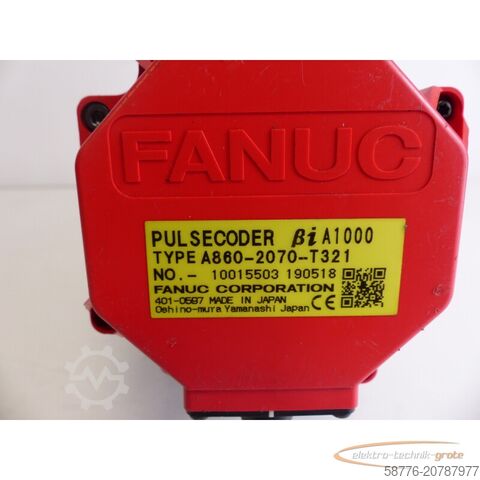 Control unit Fanuc A06B-0063-B003 AC Servo Motor SN: C196F1BB6 + A860-2070-T321 Pulsecoder