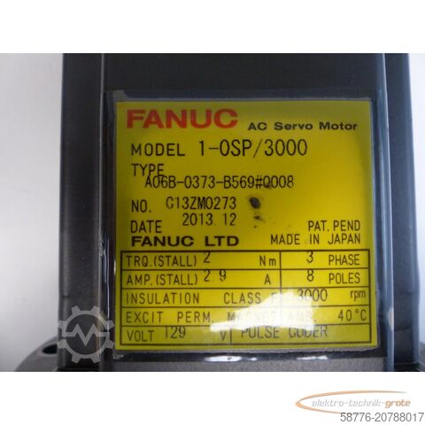 Control unit Fanuc A06B-0373-B569 # 0008 AC Servo Motor  + A860-0346-T041 Pulsecoder