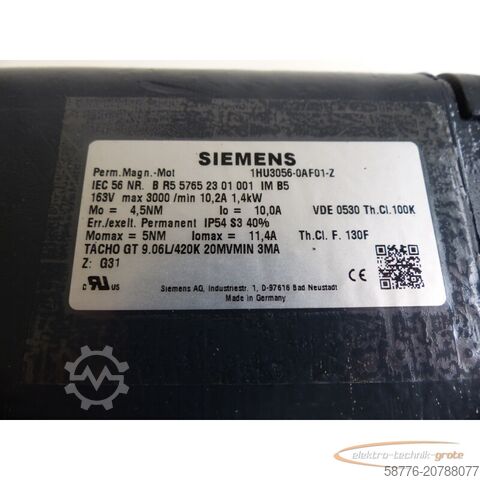 Control unit Siemens 1HU3056-0AF01 -Z SN: BR557652301001 Z=G31 gen. - 12 Mon. Gewährleistung!