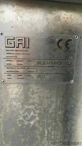 Used filling line for beer GAI up to 900 bph year 2016 Enos 