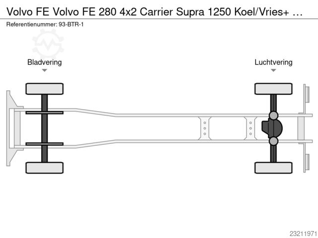 Volvo FE Volvo FE 280 4x2 Carrier Supra 1250 Koel/Vries+ BAR klep 2000 kg Volvo FE Volvo FE 280 4x2 Carrier Supra 1250 Koel/Vri...