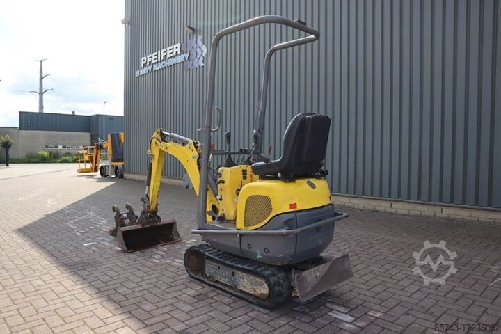 Mini excavator Wacker Neuson E08-01 Wacker Neuson mini excavator including 2 bu